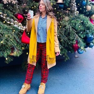 J. Crew Red Plaid Kallie Pants